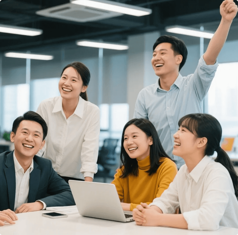 和谐欢快的公司氛围